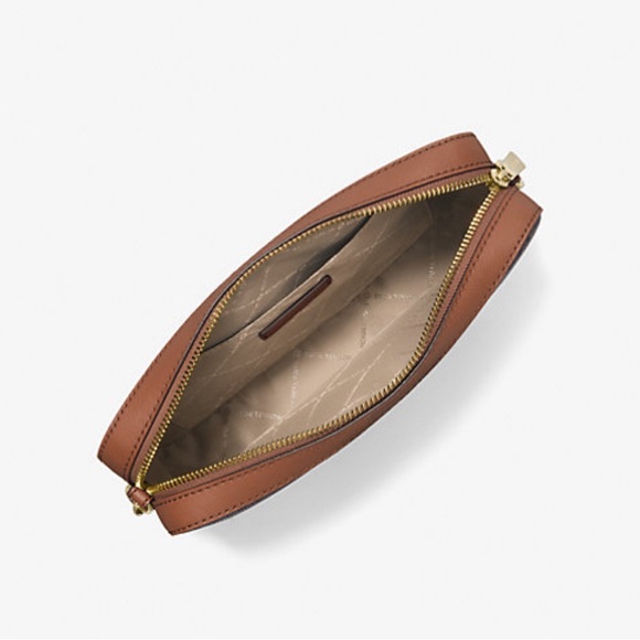 Michael Kors Jet Set Large Printed Logo Crossbody Bag Brown Signature - Picture 2 of 4